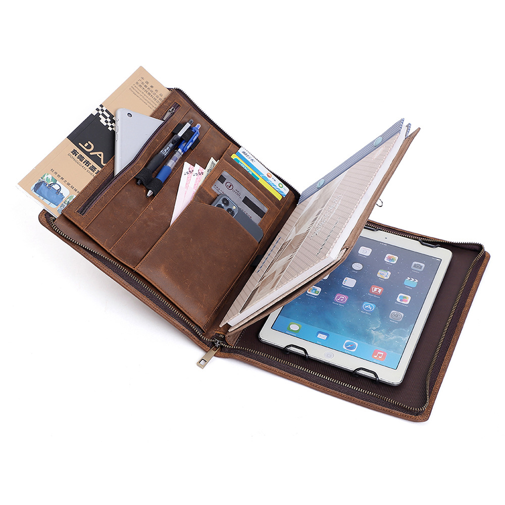 Leather Work Folio - Folio de trabajo para hombres y