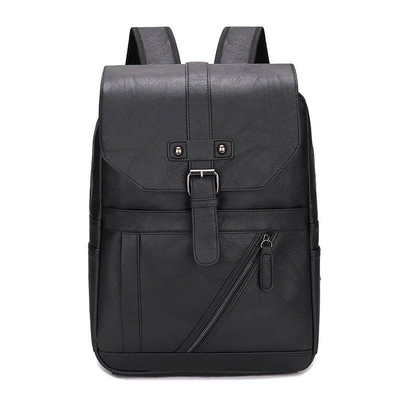Leather Work Rucksack Mens - Mochila de Cuero Estampada de Alta