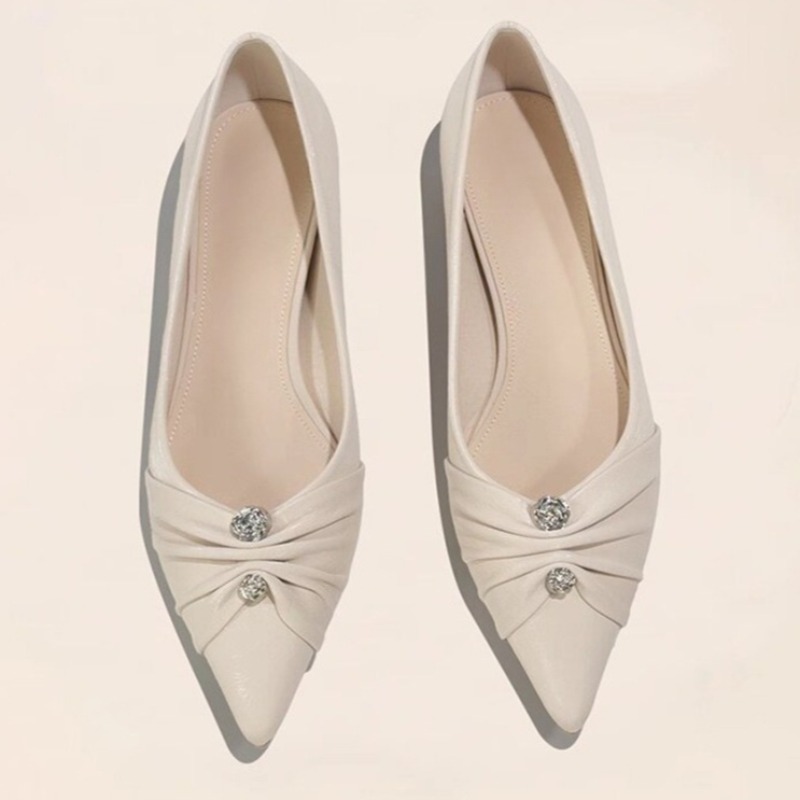 Leatherwork In French - Zapatos planos de cuero suave estilo