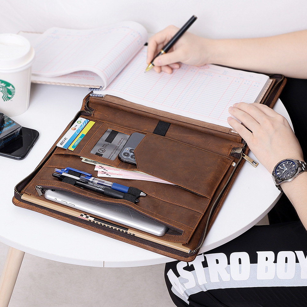 Folio de trabajo para hombres  - Leather Work Folio reseña y precio