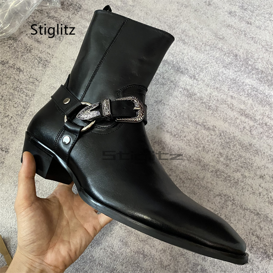 Botas de Tobillo con Hebilla p - Leather Work Western reseña y precio