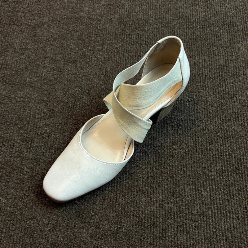 Sandalias de tacón cuadrado co - Leatherwork In French reseña y precio