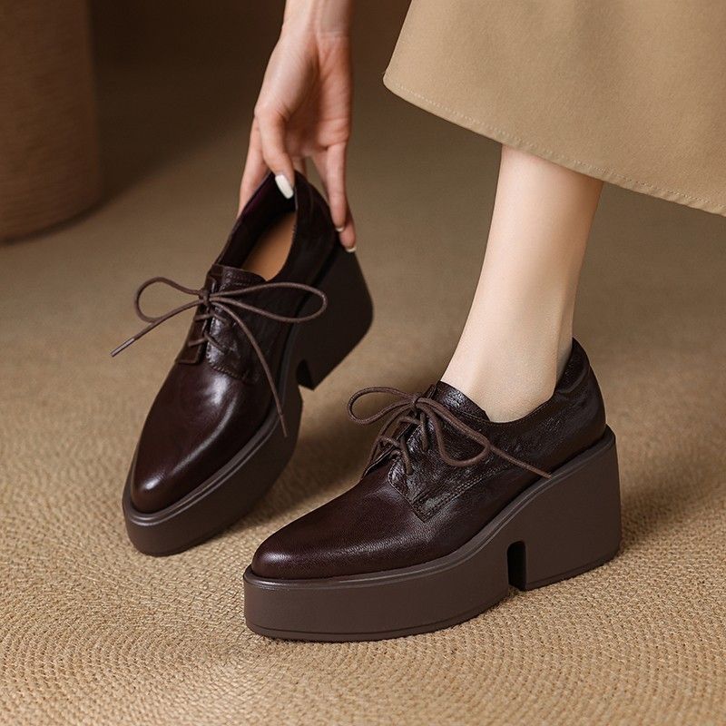 Mocasines de Plataforma de Cue - Leatherwork In French reseña y precio