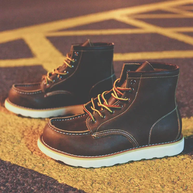 Botas de cuero genuino para ho - Leatherworking Equipment reseña y precio