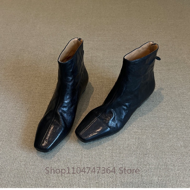 Botas de tobillo retro de piel - Leatherwork In French reseña y precio