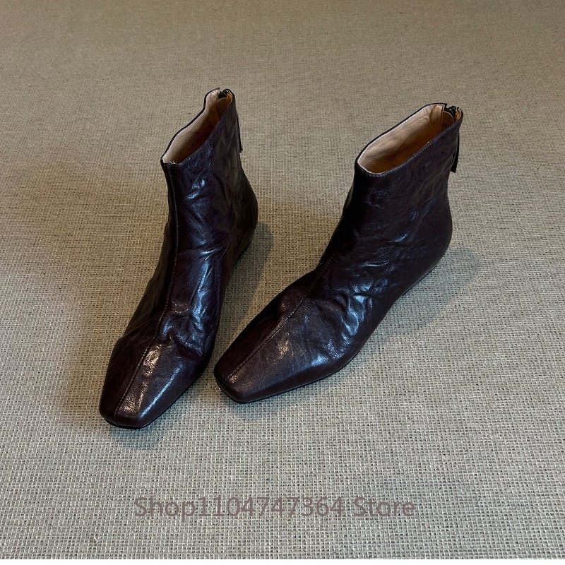 Botas de tobillo retro de piel - Leatherwork In French reseña y precio